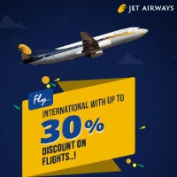 Upto 30% OFF on International Jet Airways Bookings