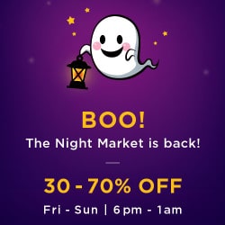Flat 30% - 70% OFF on Night Market Orders