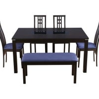 Flat 66% OFF on Daiton Rubber Wood Six Seater Dining Set