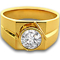 Get 50% off BIG Solitaire Diamond & Gold Men's Ring Orders