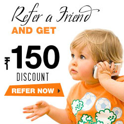Get Flat ₹ 150 off Friends Referral Orders Site-Wide