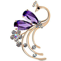 Flat 11% OFF on Alilang Colorful Rhinestone Swarovski Element Butterfly Brooch Pin
