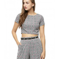 Koovs: Flat 80% OFF on OLIV Printed Crop Top