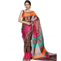 40% OFF on Brown Bhagalpuri Art Silk Saree Orders