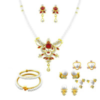 Get 67% off JPEARLS Red Stone Pendant Set Orders