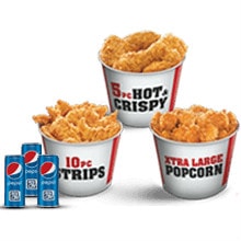 Flat ₹ 445 on Chick & Share Bucket + 3Pepsi