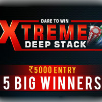Pay ₹ 5,000 Entry off Xtreme Deep Stack Tournament Orders