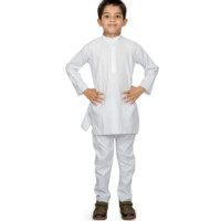 60% OFF on Ethnic White Boys Cotton Blend Kurta Orders