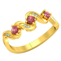 35% OFF on Romantic Rendezvous - Real Diamond & Ruby Ring Orders