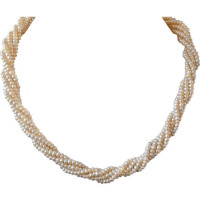 50% OFF on 5 Line Twisted Pearl Necklace Orders