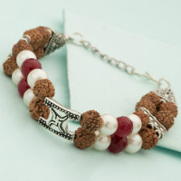 50% OFF on Swastika Engraved Rudraksha Beaded Bracelet Orders