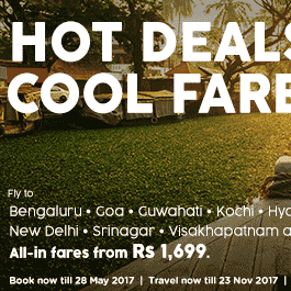 From ₹ 1,699 on Domestic Bookings Site-Wide