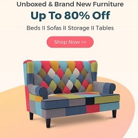 Upto 80% OFF on Unboxed & Brand New Furniture
